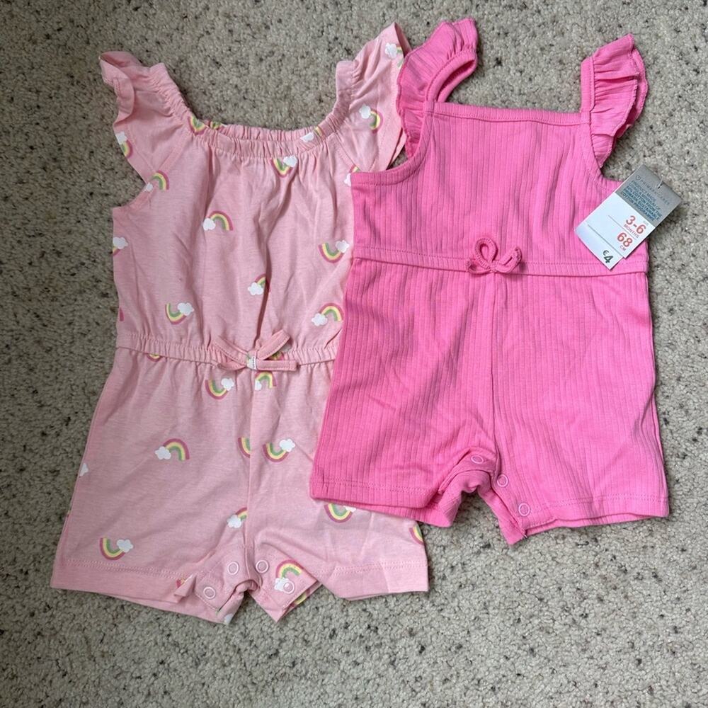 NWT. Pink Kids Romper Set
